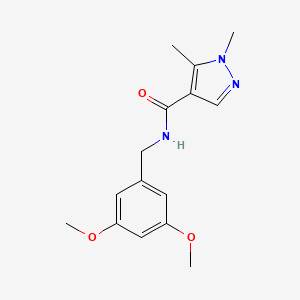 molecular formula C15H19N3O3 B3482114 N-(3,5-dimethoxybenzyl)-1,5-dimethyl-1H-pyrazole-4-carboxamide 