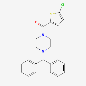 molecular formula C22H21ClN2OS B3482119 1-[(5-chloro-2-thienyl)carbonyl]-4-(diphenylmethyl)piperazine 