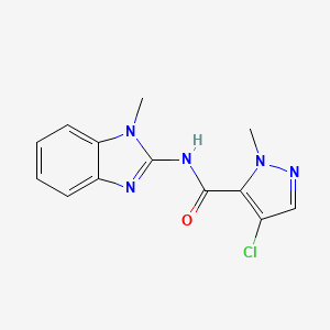 4-chloro-1-methyl-N-(1-methyl-1H-benzimidazol-2-yl)-1H-pyrazole-5-carboxamide