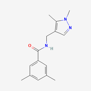 N-[(1,5-dimethyl-1H-pyrazol-4-yl)methyl]-3,5-dimethylbenzamide