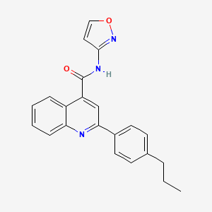 molecular formula C22H19N3O2 B3482177 N-3-isoxazolyl-2-(4-propylphenyl)-4-quinolinecarboxamide 