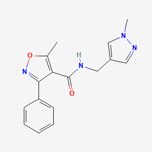 molecular formula C16H16N4O2 B3482181 5-methyl-N-[(1-methyl-1H-pyrazol-4-yl)methyl]-3-phenyl-4-isoxazolecarboxamide 