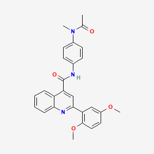 N-{4-[acetyl(methyl)amino]phenyl}-2-(2,5-dimethoxyphenyl)-4-quinolinecarboxamide