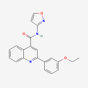 molecular formula C21H17N3O3 B3482210 2-(3-ethoxyphenyl)-N-3-isoxazolyl-4-quinolinecarboxamide 