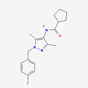 N-[1-(4-fluorobenzyl)-3,5-dimethyl-1H-pyrazol-4-yl]cyclopentanecarboxamide