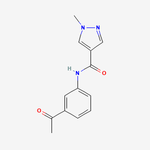 molecular formula C13H13N3O2 B3482236 N-(3-acetylphenyl)-1-methyl-1H-pyrazole-4-carboxamide 