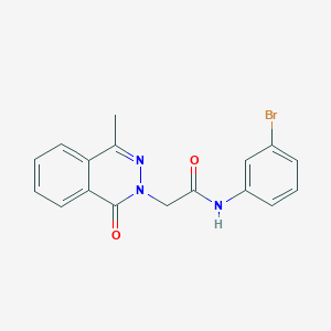 molecular formula C17H14BrN3O2 B3482284 N-(3-bromophenyl)-2-(4-methyl-1-oxo-2(1H)-phthalazinyl)acetamide CAS No. 444935-90-4