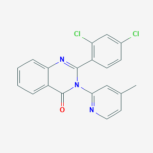 molecular formula C20H13Cl2N3O B3482299 2-(2,4-dichlorophenyl)-3-(4-methyl-2-pyridinyl)-4(3H)-quinazolinone 