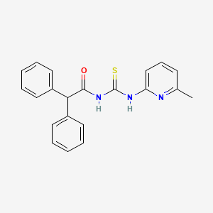 molecular formula C21H19N3OS B3482336 N-{[(6-methyl-2-pyridinyl)amino]carbonothioyl}-2,2-diphenylacetamide 