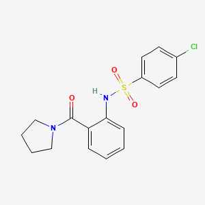 4-chloro-N-[2-(1-pyrrolidinylcarbonyl)phenyl]benzenesulfonamide