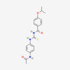 molecular formula C19H21N3O3S B3482362 N-({[4-(acetylamino)phenyl]amino}carbonothioyl)-4-isopropoxybenzamide 