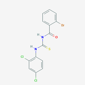 molecular formula C14H9BrCl2N2OS B3482365 2-bromo-N-{[(2,4-dichlorophenyl)amino]carbonothioyl}benzamide 