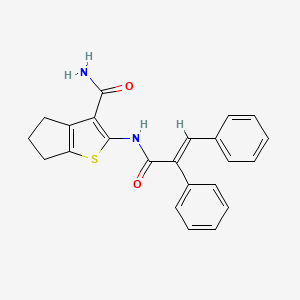 2-[(2,3-diphenylacryloyl)amino]-5,6-dihydro-4H-cyclopenta[b]thiophene-3-carboxamide