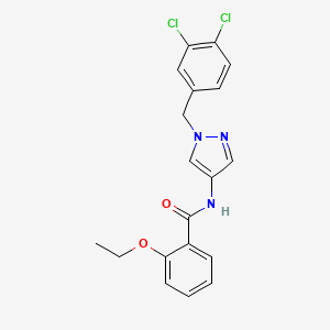 molecular formula C19H17Cl2N3O2 B3482417 N-[1-(3,4-dichlorobenzyl)-1H-pyrazol-4-yl]-2-ethoxybenzamide 