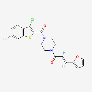 1-[(3,6-dichloro-1-benzothien-2-yl)carbonyl]-4-[3-(2-furyl)acryloyl]piperazine