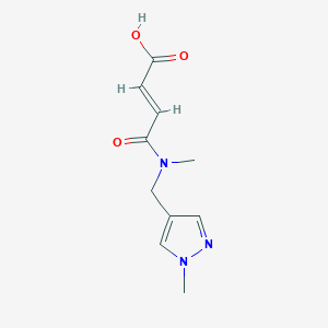 molecular formula C10H13N3O3 B3482449 4-{methyl[(1-methyl-1H-pyrazol-4-yl)methyl]amino}-4-oxo-2-butenoic acid 