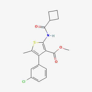 molecular formula C18H18ClNO3S B3482456 methyl 4-(3-chlorophenyl)-2-[(cyclobutylcarbonyl)amino]-5-methyl-3-thiophenecarboxylate 