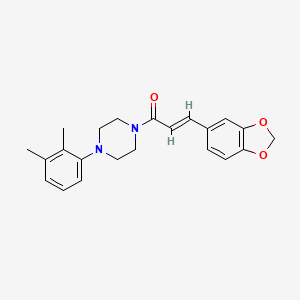 molecular formula C22H24N2O3 B3482488 1-[3-(1,3-benzodioxol-5-yl)acryloyl]-4-(2,3-dimethylphenyl)piperazine 