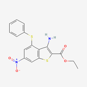 ethyl 3-amino-6-nitro-4-(phenylthio)-1-benzothiophene-2-carboxylate