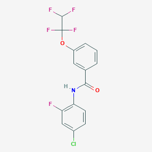 N-(4-chloro-2-fluorophenyl)-3-(1,1,2,2-tetrafluoroethoxy)benzamide