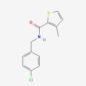 molecular formula C13H12ClNOS B3482526 N-(4-chlorobenzyl)-3-methyl-2-thiophenecarboxamide 