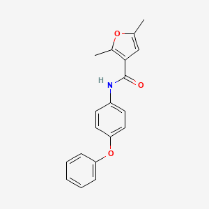 molecular formula C19H17NO3 B3482531 2,5-dimethyl-N-(4-phenoxyphenyl)-3-furamide 
