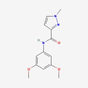 molecular formula C13H15N3O3 B3482545 N-(3,5-dimethoxyphenyl)-1-methyl-1H-pyrazole-3-carboxamide 