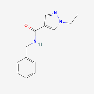 molecular formula C13H15N3O B3482581 N-benzyl-1-ethyl-1H-pyrazole-4-carboxamide 