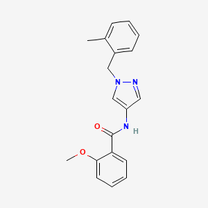 molecular formula C19H19N3O2 B3482587 2-methoxy-N-[1-(2-methylbenzyl)-1H-pyrazol-4-yl]benzamide 