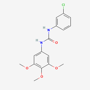 molecular formula C16H17ClN2O4 B3482643 N-(3-chlorophenyl)-N'-(3,4,5-trimethoxyphenyl)urea 