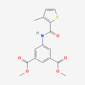 molecular formula C16H15NO5S B3482673 dimethyl 5-{[(3-methyl-2-thienyl)carbonyl]amino}isophthalate 
