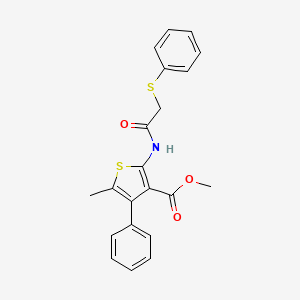 methyl 5-methyl-4-phenyl-2-{[(phenylthio)acetyl]amino}-3-thiophenecarboxylate