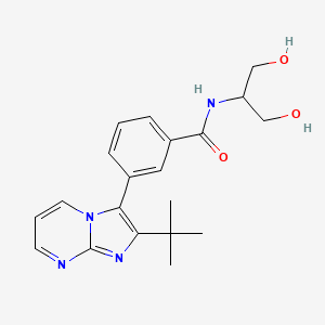 3-(2-tert-butylimidazo[1,2-a]pyrimidin-3-yl)-N-[2-hydroxy-1-(hydroxymethyl)ethyl]benzamide