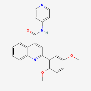 2-(2,5-dimethoxyphenyl)-N-4-pyridinyl-4-quinolinecarboxamide