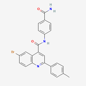 N-[4-(aminocarbonyl)phenyl]-6-bromo-2-(4-methylphenyl)-4-quinolinecarboxamide