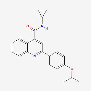 molecular formula C22H22N2O2 B3482761 N-cyclopropyl-2-(4-isopropoxyphenyl)-4-quinolinecarboxamide 