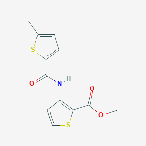 molecular formula C12H11NO3S2 B3482775 methyl 3-{[(5-methyl-2-thienyl)carbonyl]amino}-2-thiophenecarboxylate 