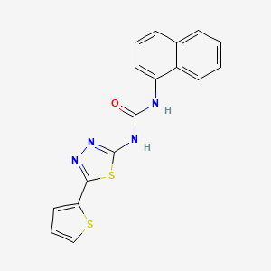 molecular formula C17H12N4OS2 B3482777 N-1-naphthyl-N'-[5-(2-thienyl)-1,3,4-thiadiazol-2-yl]urea 