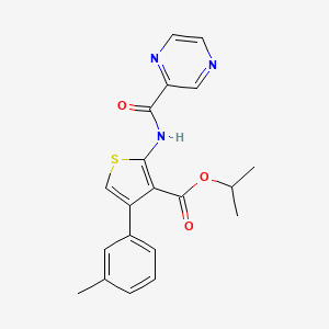 isopropyl 4-(3-methylphenyl)-2-[(2-pyrazinylcarbonyl)amino]-3-thiophenecarboxylate