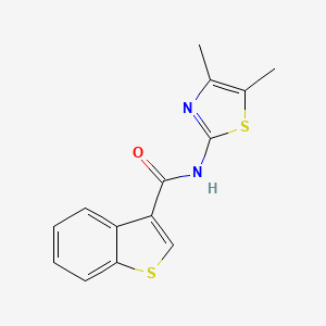 molecular formula C14H12N2OS2 B3482804 N-(4,5-dimethyl-1,3-thiazol-2-yl)-1-benzothiophene-3-carboxamide 