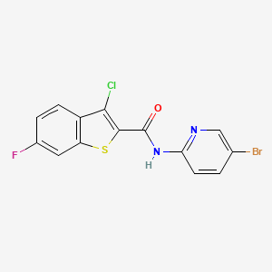 N-(5-bromo-2-pyridinyl)-3-chloro-6-fluoro-1-benzothiophene-2-carboxamide