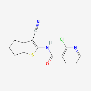 2-chloro-N-(3-cyano-5,6-dihydro-4H-cyclopenta[b]thien-2-yl)nicotinamide