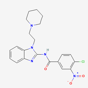 4-chloro-3-nitro-N-{1-[2-(1-piperidinyl)ethyl]-1H-benzimidazol-2-yl}benzamide