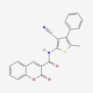 N-(3-cyano-5-methyl-4-phenyl-2-thienyl)-2-oxo-2H-chromene-3-carboxamide