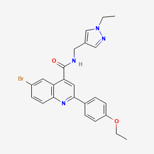 6-bromo-2-(4-ethoxyphenyl)-N-[(1-ethyl-1H-pyrazol-4-yl)methyl]-4-quinolinecarboxamide