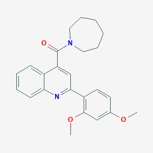 molecular formula C24H26N2O3 B3482906 4-(1-azepanylcarbonyl)-2-(2,4-dimethoxyphenyl)quinoline 