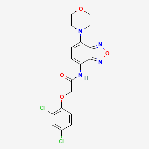 molecular formula C18H16Cl2N4O4 B3482916 2-(2,4-dichlorophenoxy)-N-[7-(4-morpholinyl)-2,1,3-benzoxadiazol-4-yl]acetamide 