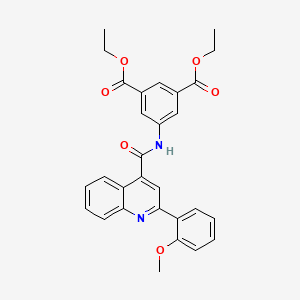 molecular formula C29H26N2O6 B3482920 diethyl 5-({[2-(2-methoxyphenyl)-4-quinolinyl]carbonyl}amino)isophthalate 