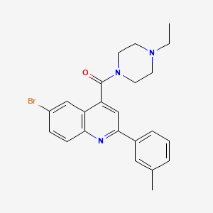 molecular formula C23H24BrN3O B3482924 6-bromo-4-[(4-ethyl-1-piperazinyl)carbonyl]-2-(3-methylphenyl)quinoline 