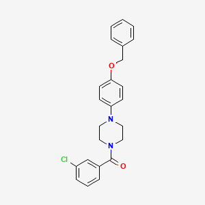 molecular formula C24H23ClN2O2 B3482967 1-[4-(benzyloxy)phenyl]-4-(3-chlorobenzoyl)piperazine 